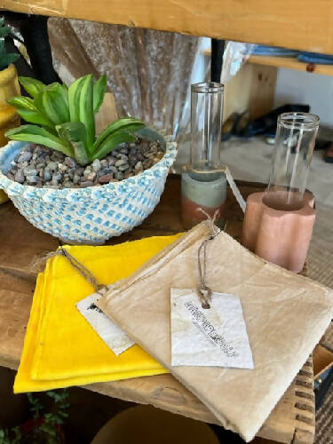 Yellow Hand-dyed Handkerchief: Turmeric