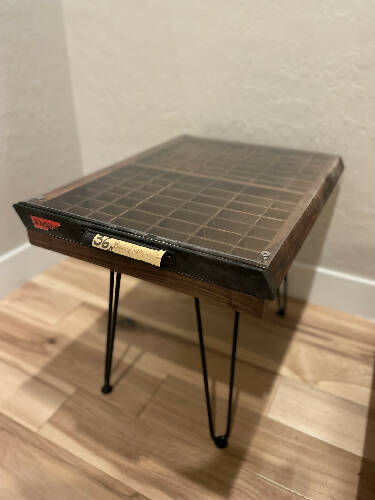 Upcylced Letterpress tray table