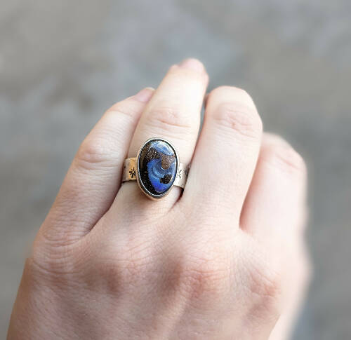 Boulder Opal Ring Size 6.5