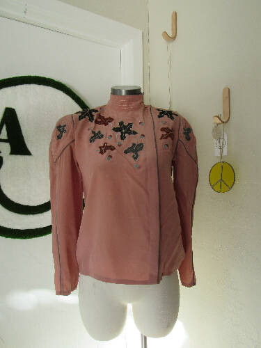 1984 Inspirations Maple Leaf Silk Blouse