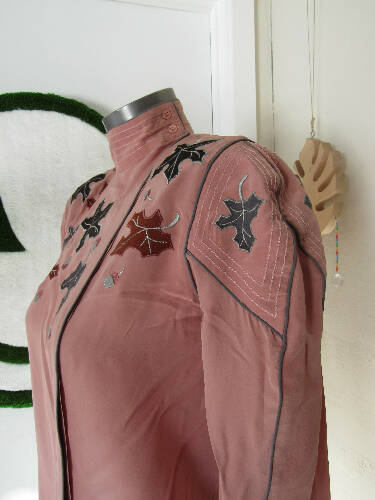 1984 Inspirations Maple Leaf Silk Blouse