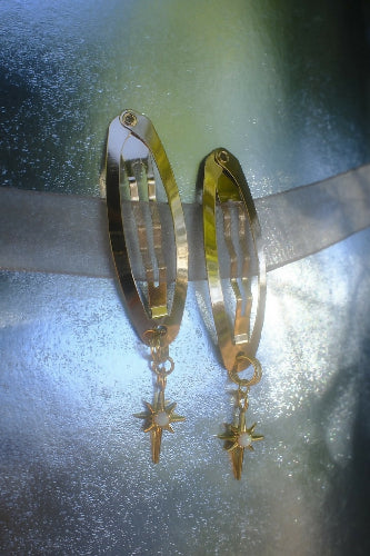 Opal Starburst Hair Clips