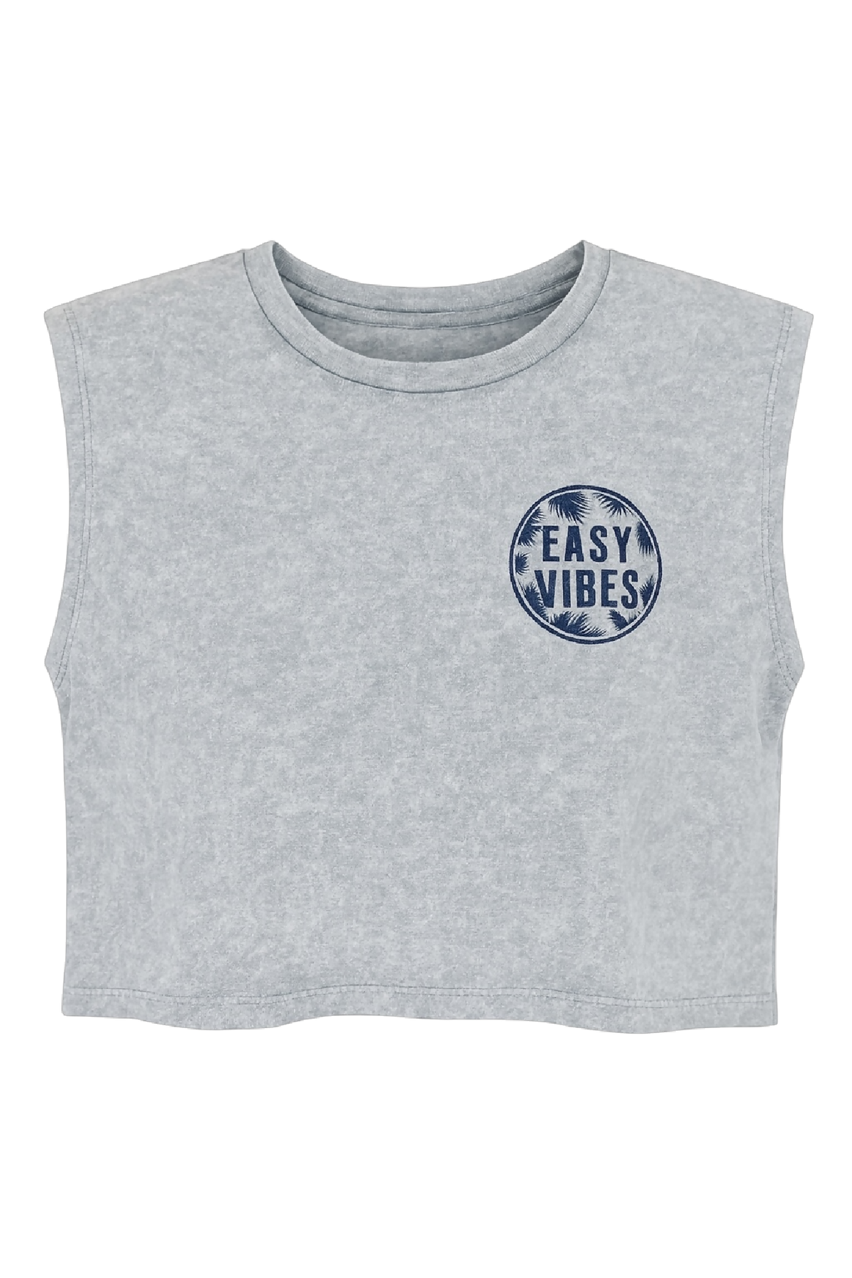Acid Wash Cropped Muscle Top