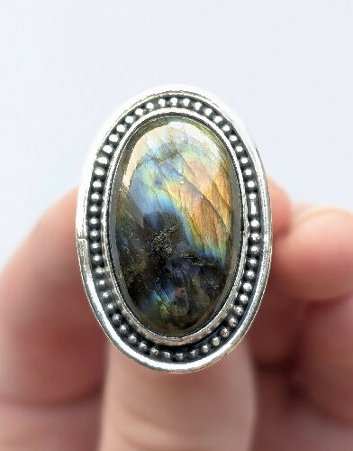 Labradorite Ring, Size 9