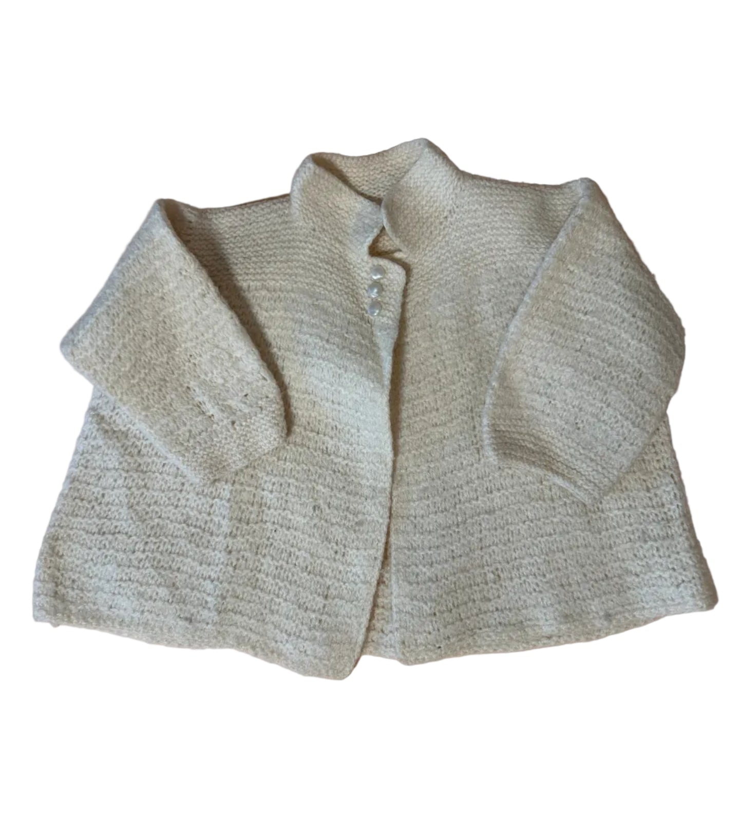 Baby Cardigan With Abalone Buttons Vintage Keiki