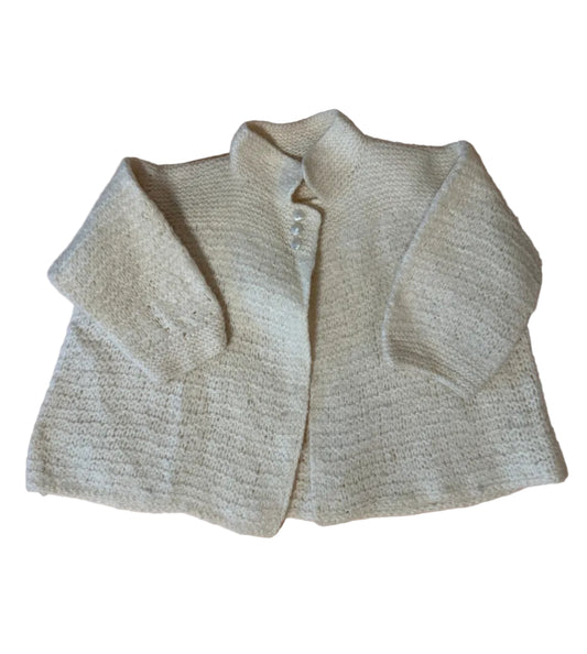 Baby Cardigan With Abalone Buttons Vintage Keiki