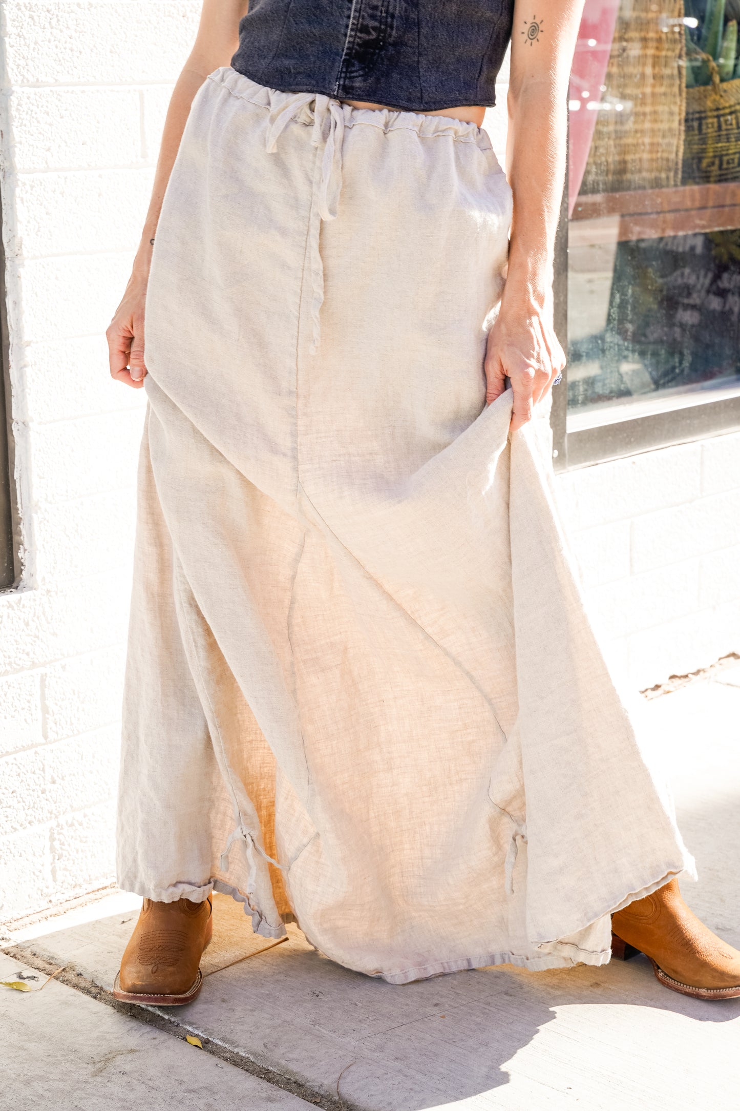 Play Skirt - Tan Linen