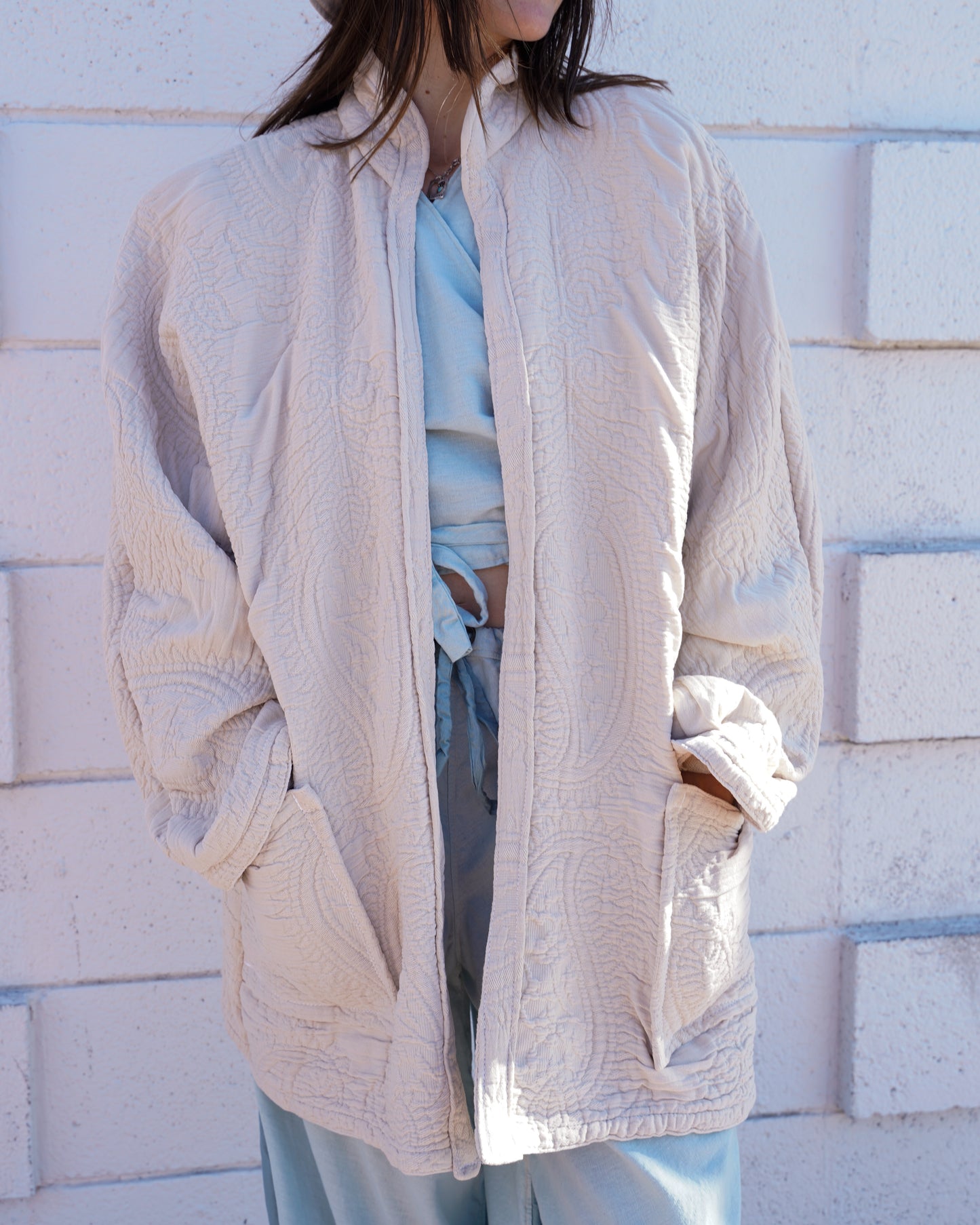 The Canyon Cardigan- Tan Cotton