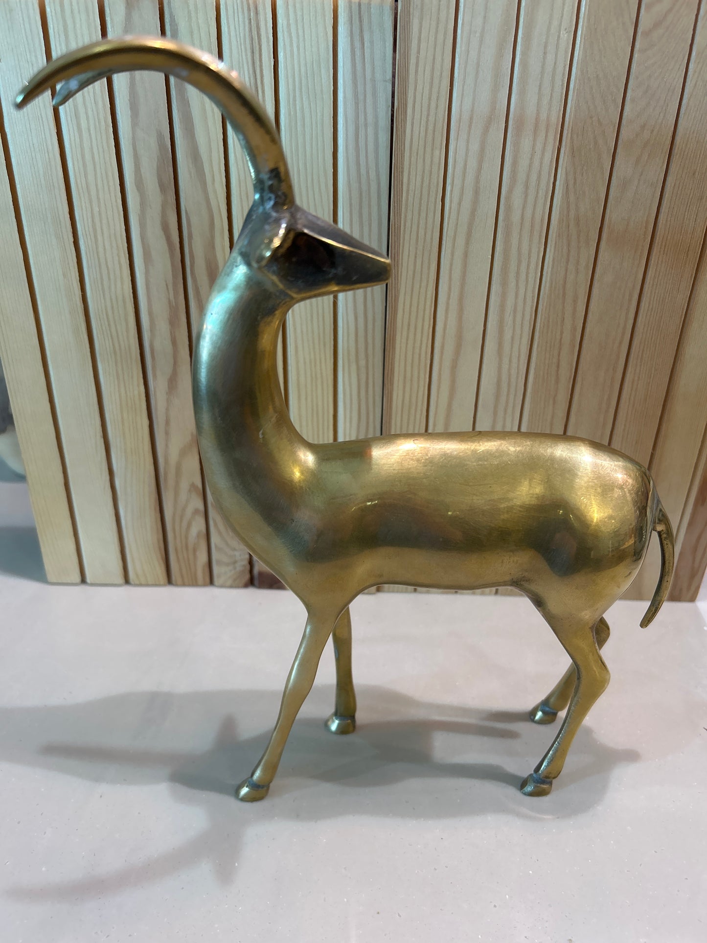 Vintage large brass deer/antelope