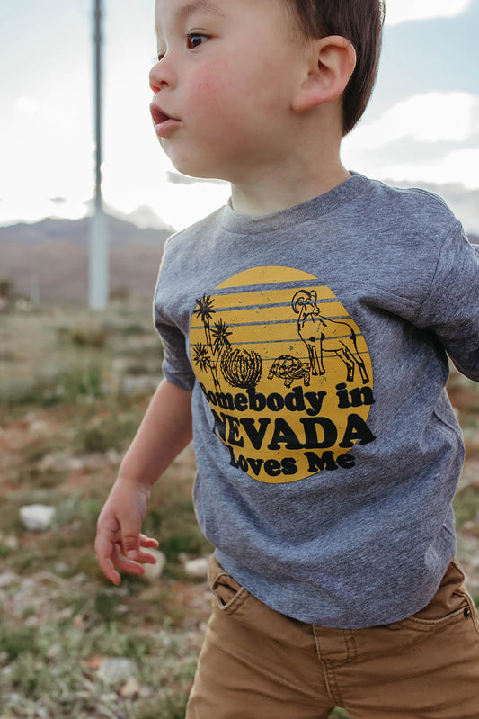 Somebody in NVLoves Me Ringer T-shirt (kids)