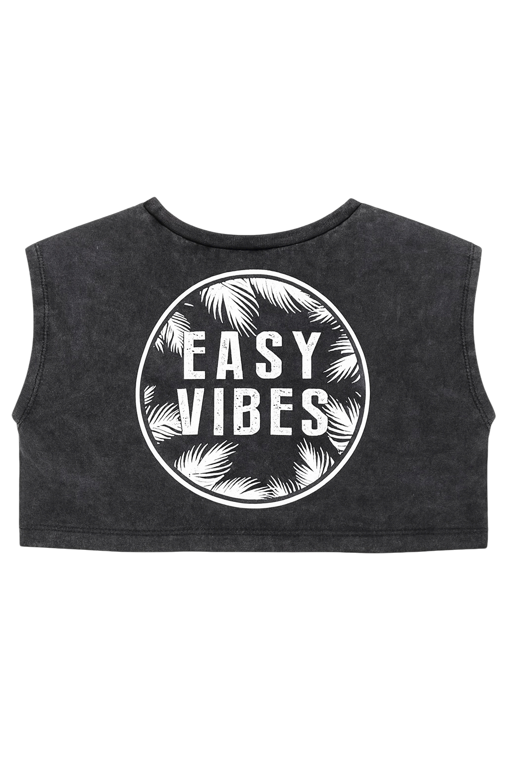 Acid Wash Cropped Muscle Top