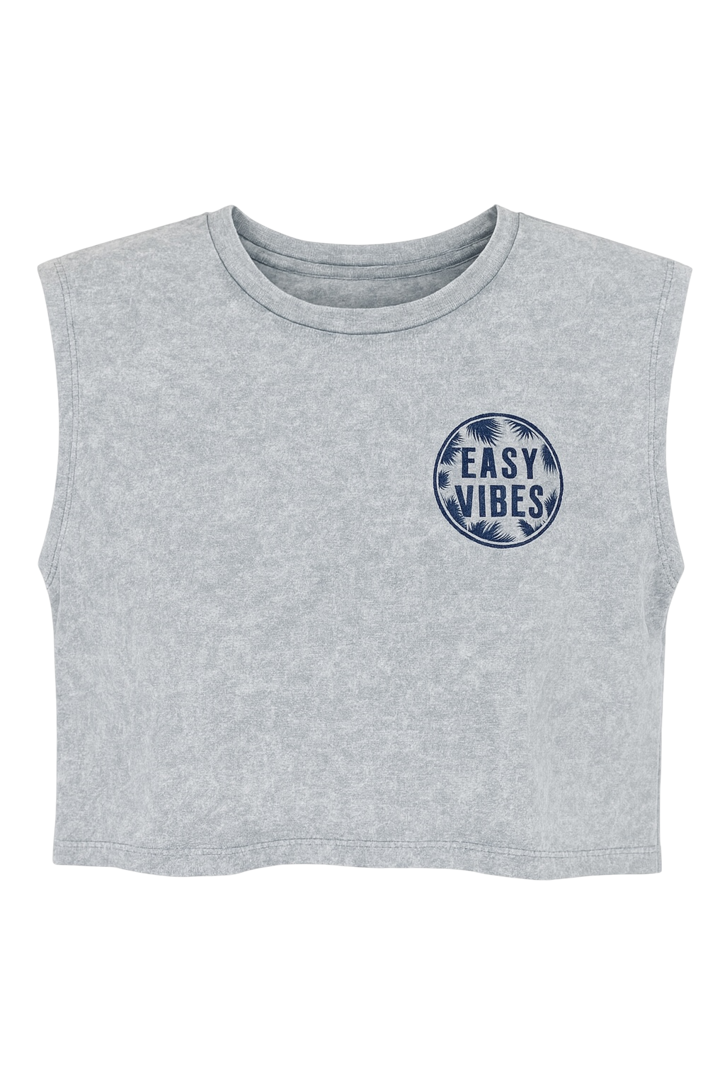 Acid Wash Cropped Muscle Top