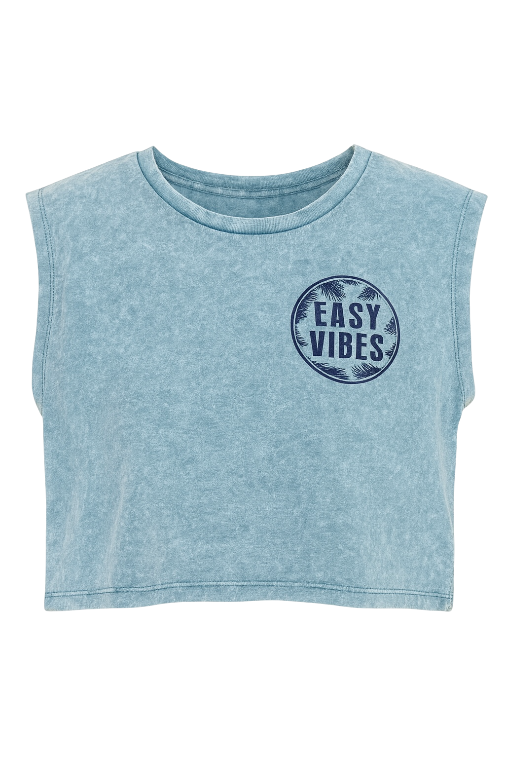 Acid Wash Cropped Muscle Top