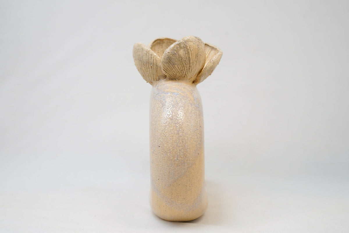 Handmade Ceramic Flower Donut Vase – 7.5"