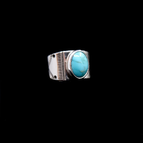 Turquoise Cigar Ring {11}