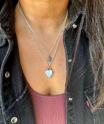 Sterling Heart Tag Pendant