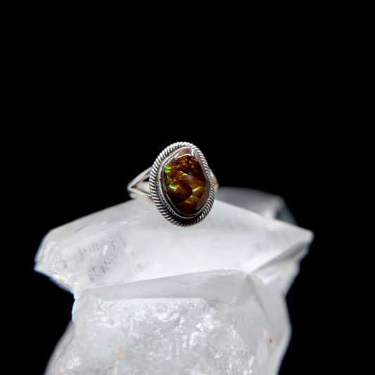 Mexican Fire Agate Ring {7.5}
