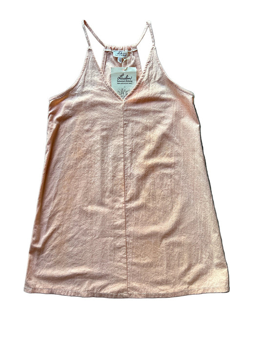 Mimas Dress: One-of-a-kind Orange Annatto seed pigment