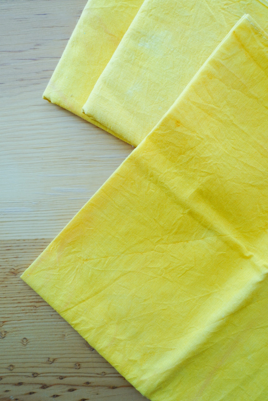Yellow Hand-dyed Handkerchief: Turmeric