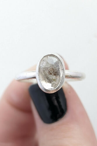 Herkimer Diamond Ring, Size 9.5