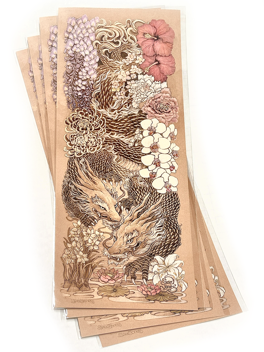 Wood Dragons - Notecard | Bookmark