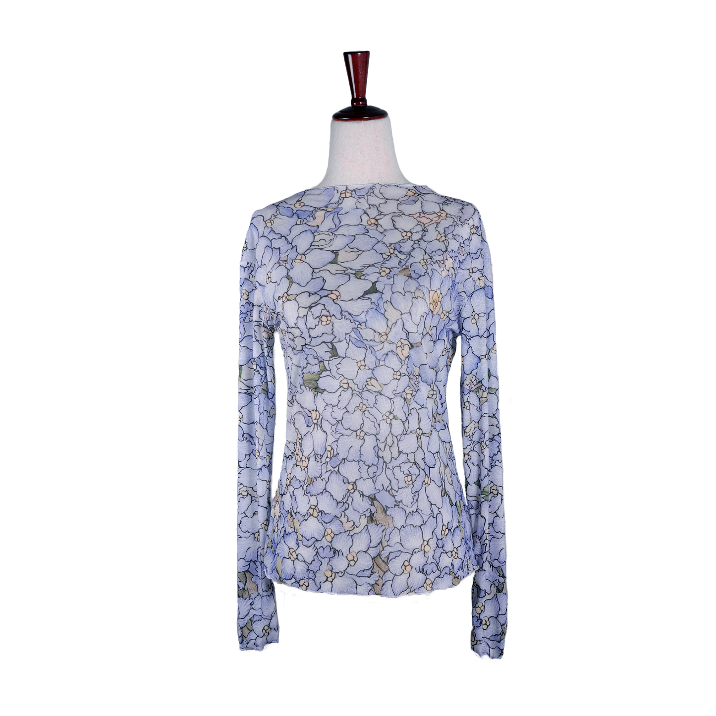 Blue Hydrangea - Artist Edition Sheer Blouse