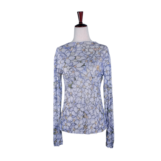 Blue Hydrangea - Artist Edition Sheer Blouse