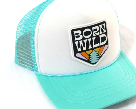BORN WILD Black Snapback Trucker Hat