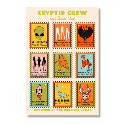 Cryptid Crew Sticker Sheet