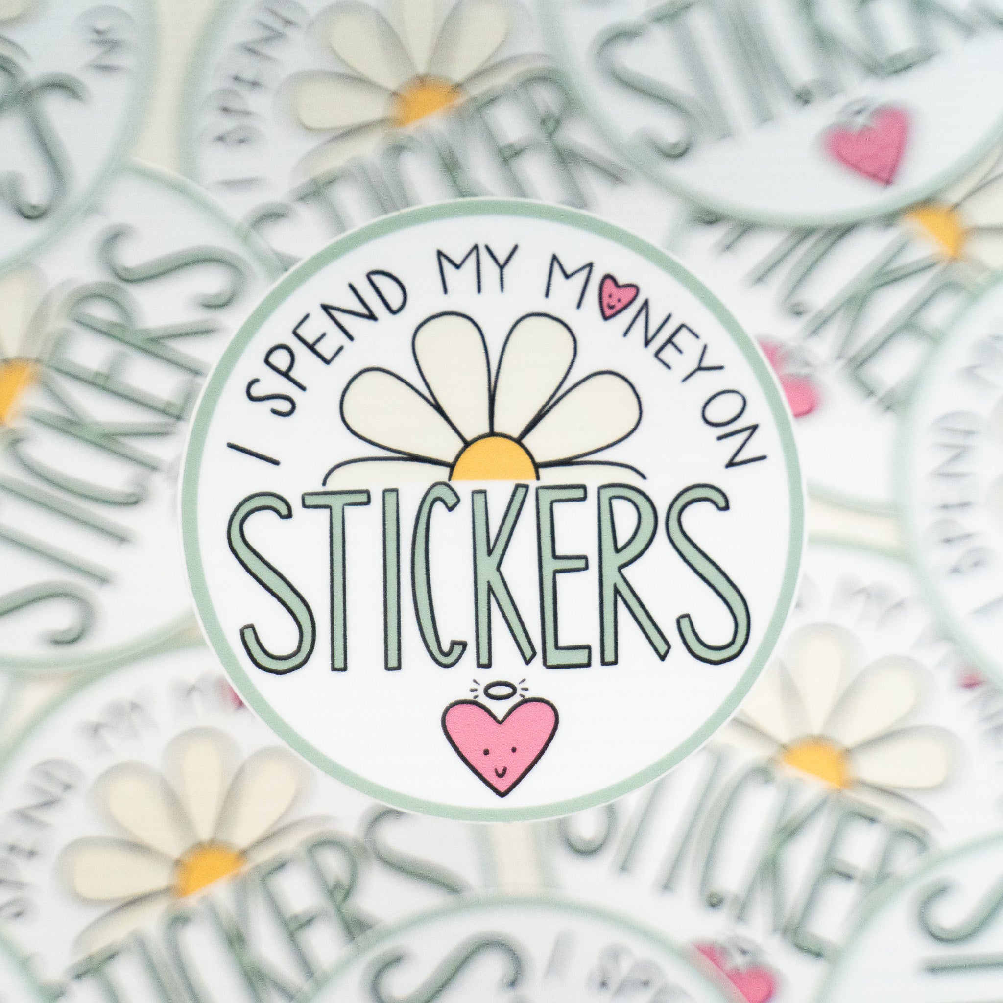 I spend my money on stickers sticker – akin-cooperative