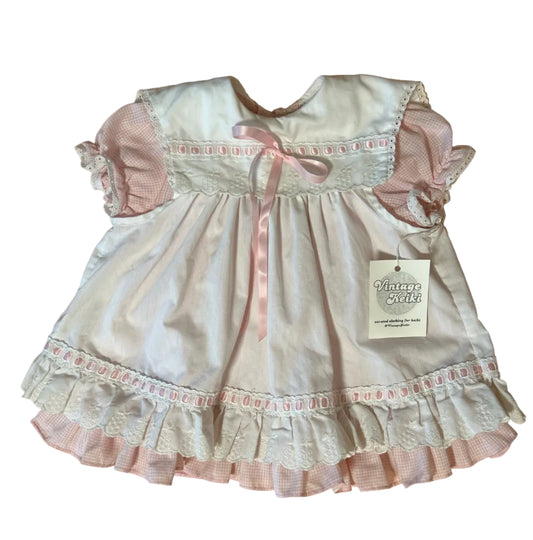 Baby Pink Frill Dress Vintage Keiki