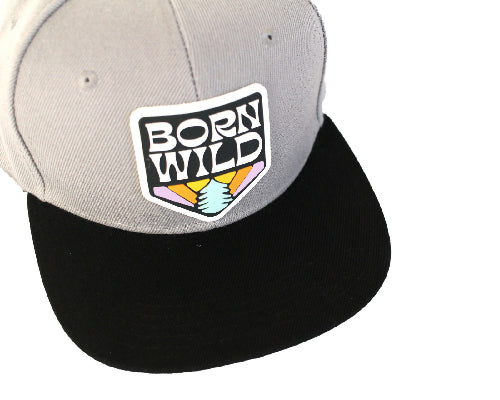 BORN WILD Black Snapback Trucker Hat