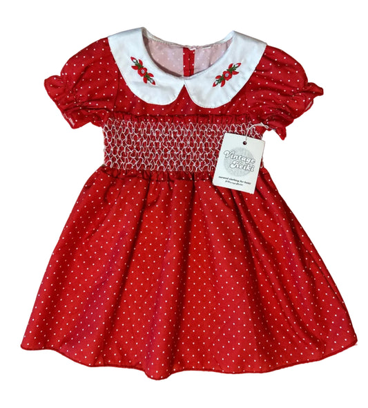 Vintage Keiki Red Polka Dot Dress