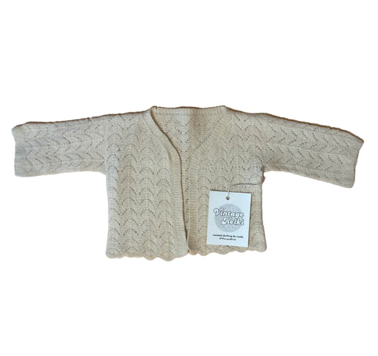 Egg Shell Knit Baby Cardigan Vintage Keiki