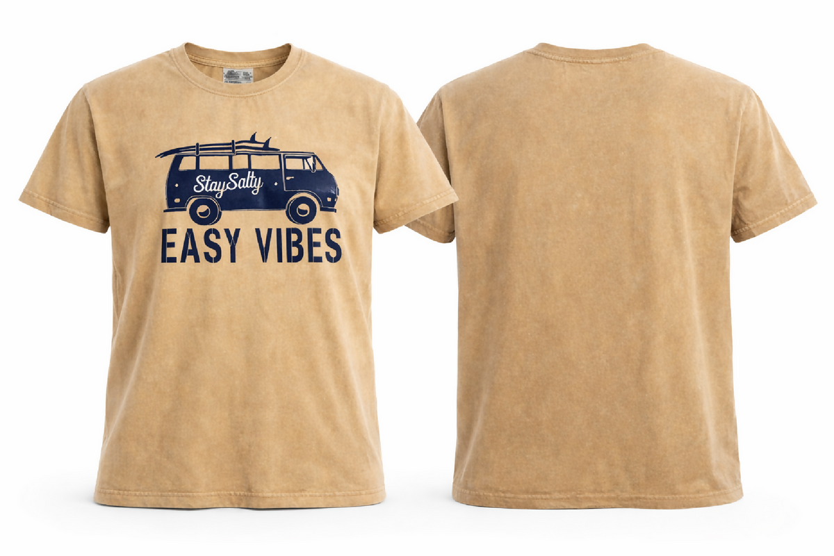 Acid Wash Tee Stay Salty Surf Van