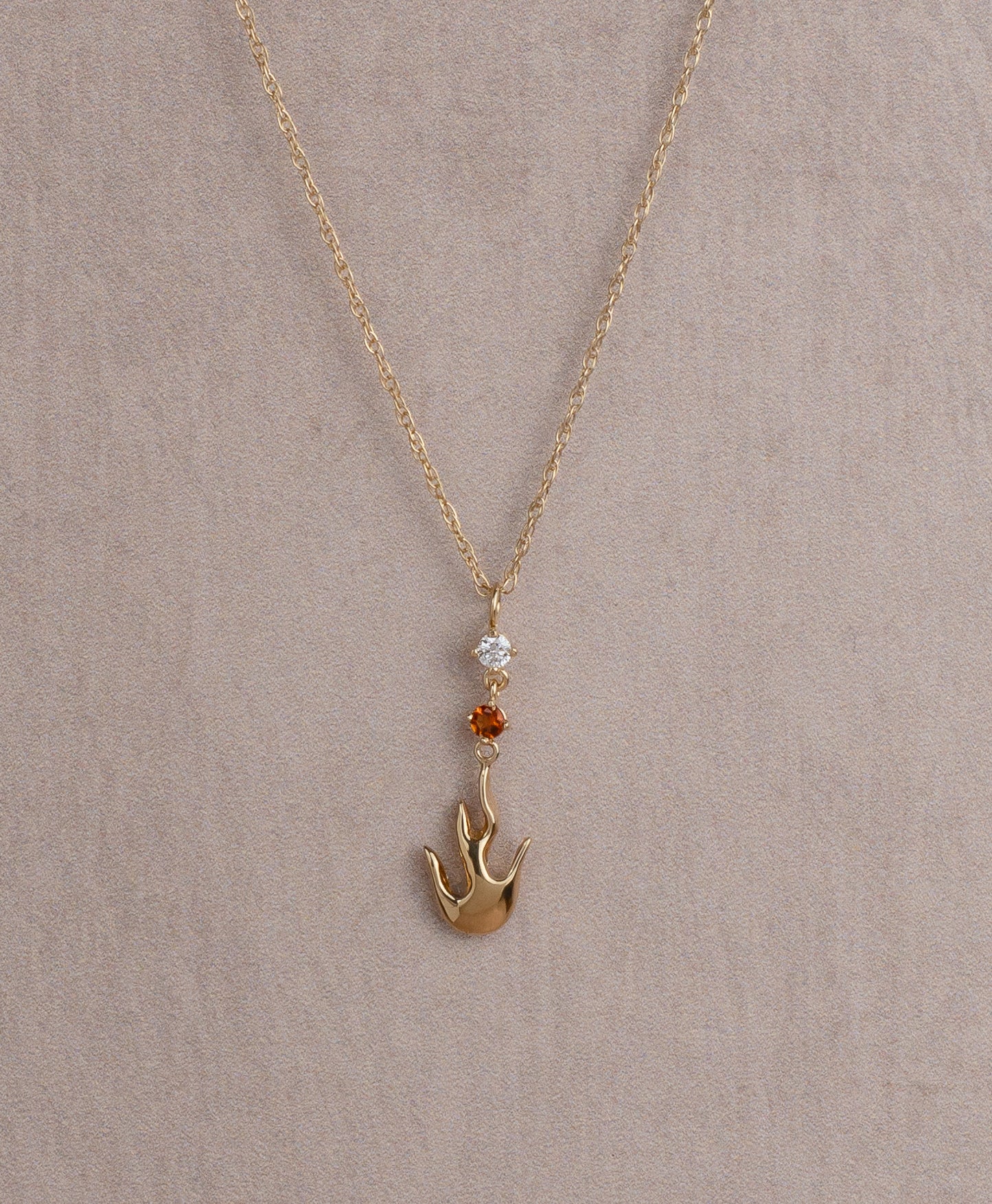 Citrine Flame Necklace