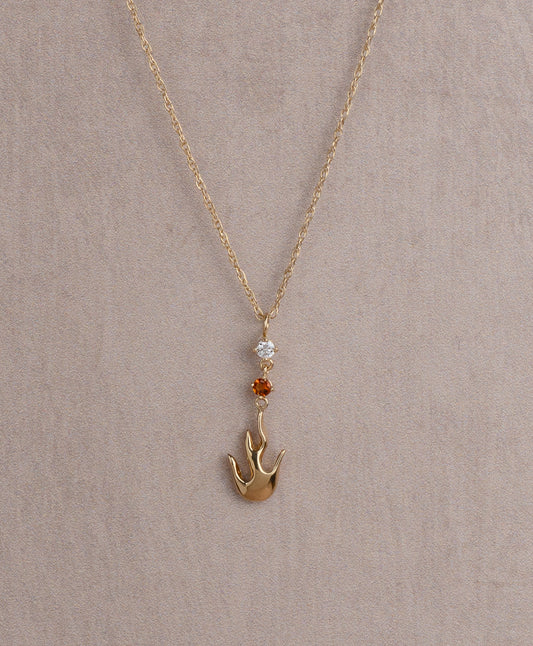 Citrine Flame Necklace