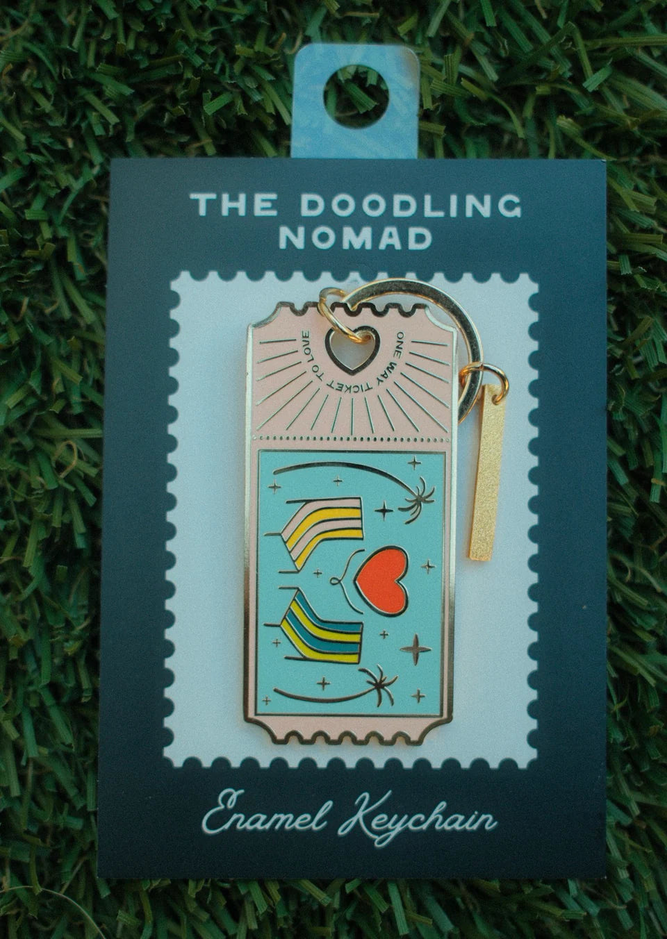 Love Island Enamel Keychain