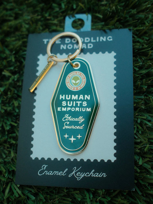 Human Suit Enamel Keychain