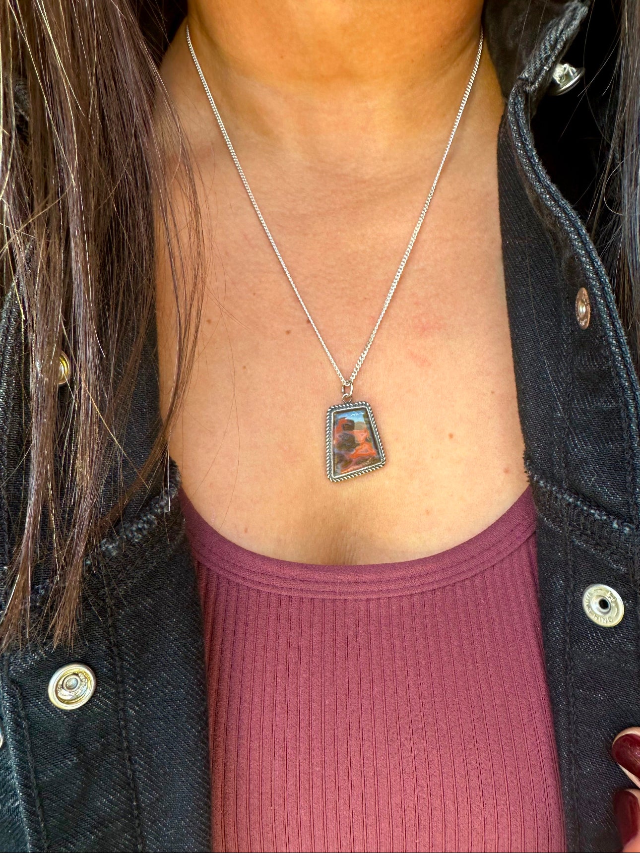 Moroccan Seam Agate Necklace