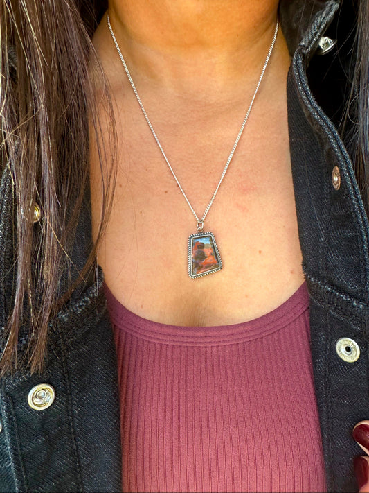 Moroccan Seam Agate Necklace