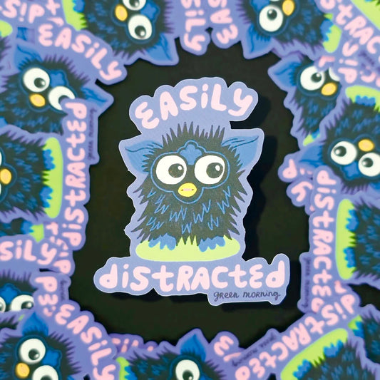 Easily Distracted Sticker