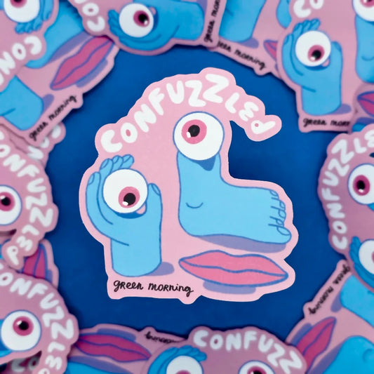 Confuzzled Sticker