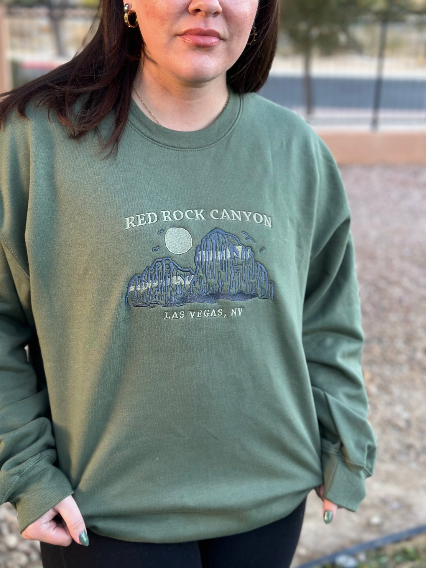 Red Rock Canyon Embroidered Crewnecks