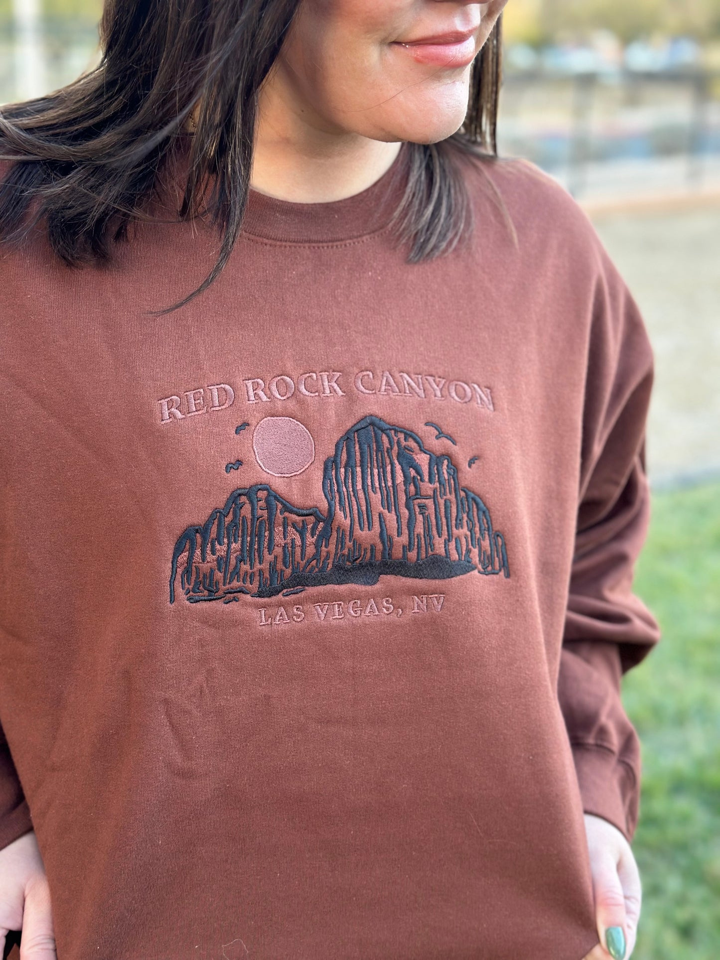 Red Rock Canyon Embroidered Crewnecks