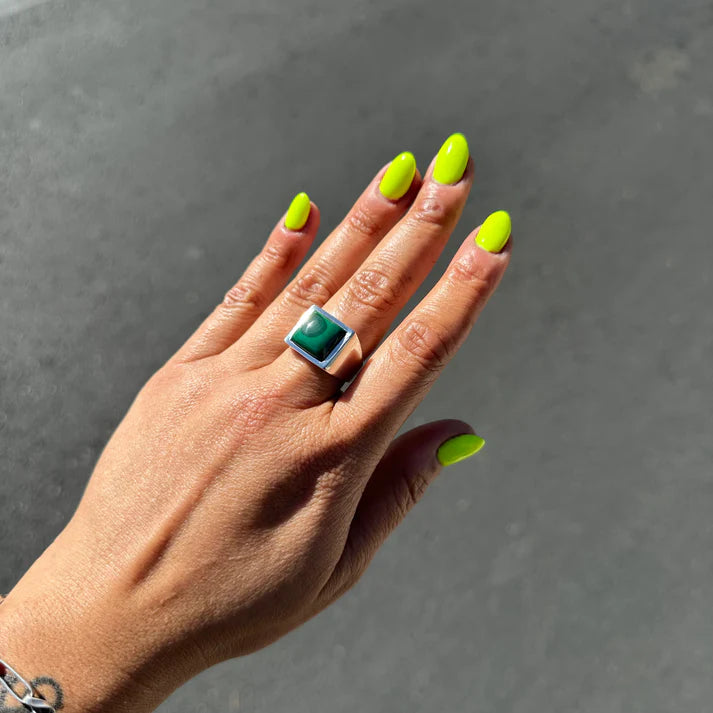 Malachite Signet Ring {8}