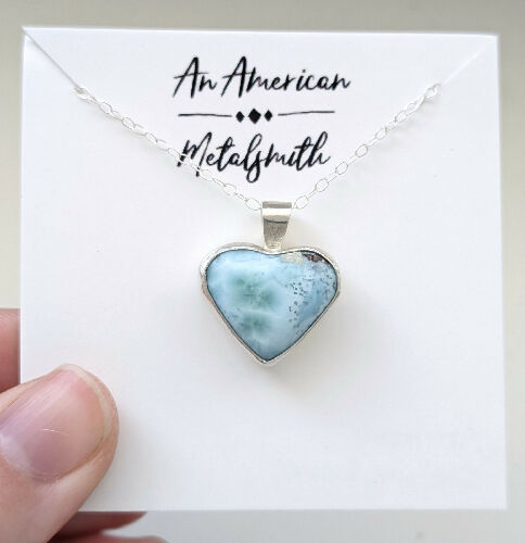 Larimar Heart Necklace