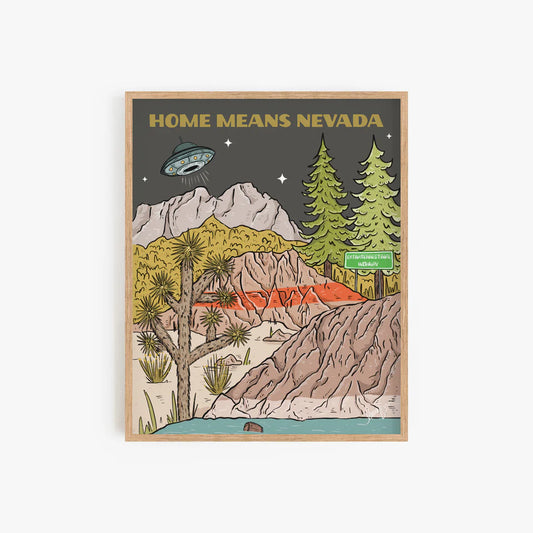 Home Means NV 8x10 Art Print