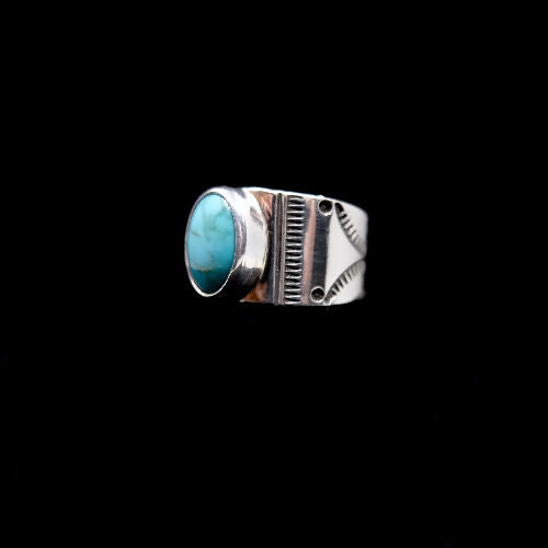 Turquoise Cigar Ring {11}
