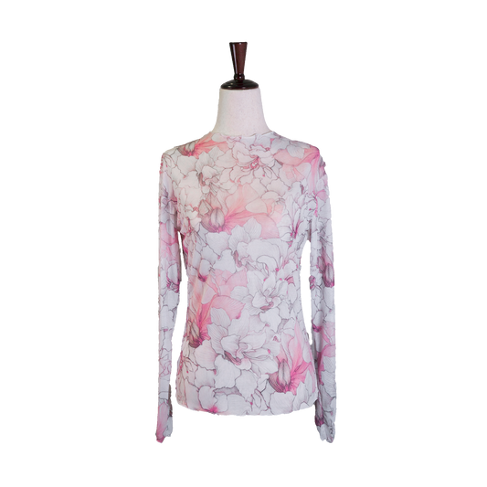 Pink Amaryllis - Artist Edition Sheer Blouse